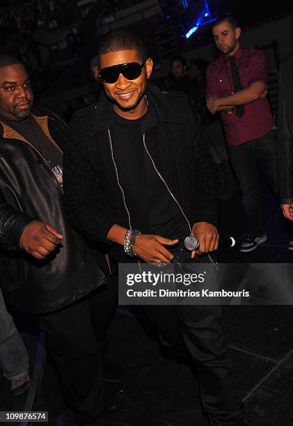 Usher attends Z100's Jingle Ball 2009 presented by H&M at Madison Square Garden on December 11, 2009 in New York City.