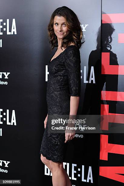 Actress Bridget Moynahan arrives at the premiere of Columbia Pictures' "Battle: Los Angeles" at the Regency Village Theater on March 8, 2011 in...