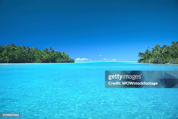 tropical lagoon - aitutaki bildbanksfoton och bilder