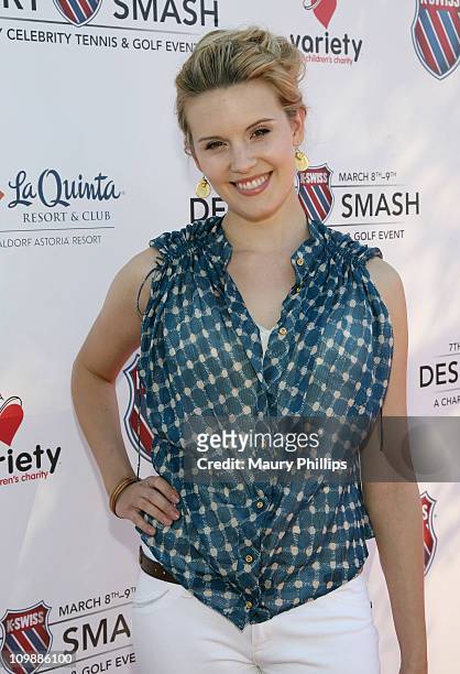 Actress Maggie Grace arrives at the 7th Annual K-Swiss Desert Smash - Day 1 at La Quinta Resort and Club on March 8, 2011 in La Quinta, California.