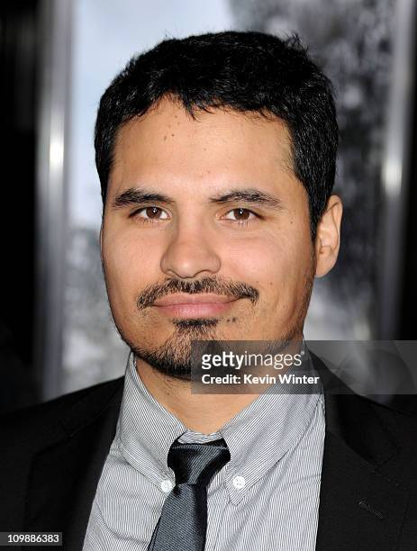 Actor Michael Pena arrives at the premiere of Columbia Pictures' "Battle: Los Angeles" at the Village Theater on March 8, 2011 in Los Angeles,...