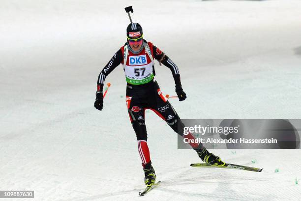 Tina Bachmann of Germany competes in the women's 15km individual race during the IBU Biathlon World Championships at A.V. Philipenko winter sports...