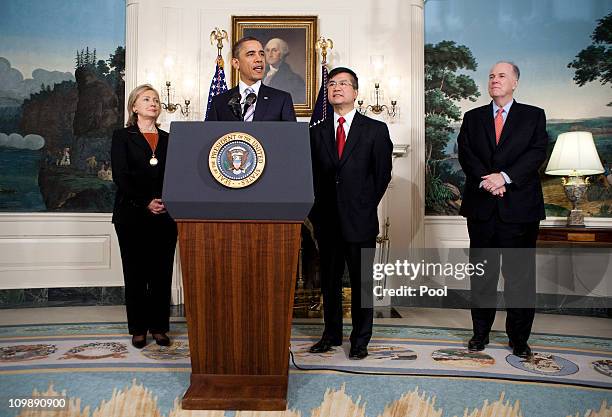 President Barack Obama , announces the nomination of Secretary of Commerce Gary Locke to be the next U.S. Ambassador to China, as U.S. Secretary of...