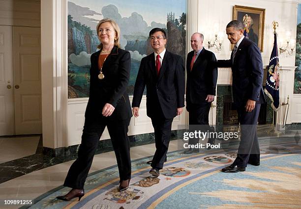 President Barack Obama , leaves after announcing the nomination of Secretary of Commerce Gary Locke to be the next U.S. Ambassador to China, as U.S....