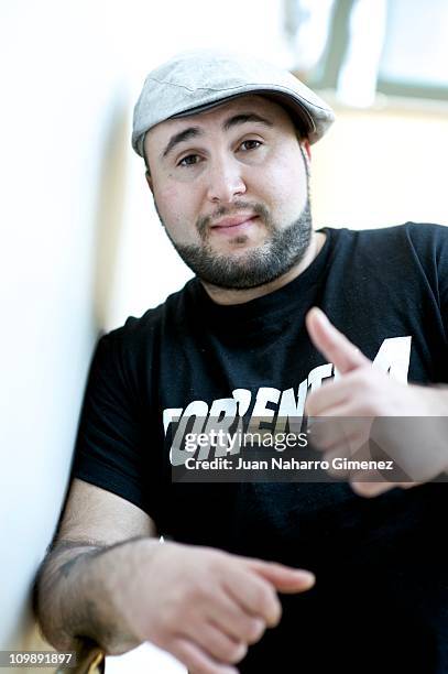 Francisco Jose Rivera Pantoja poses for a portrait session during the presentation of his new film 'Torrente 4' at Santo Domingo Hotel on March 9,...