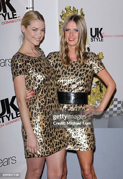 Jaime King and Nicky Hilton arrive in the same dress at the UK Style By French Connection launch party held at Lexington Social House on March 9,...