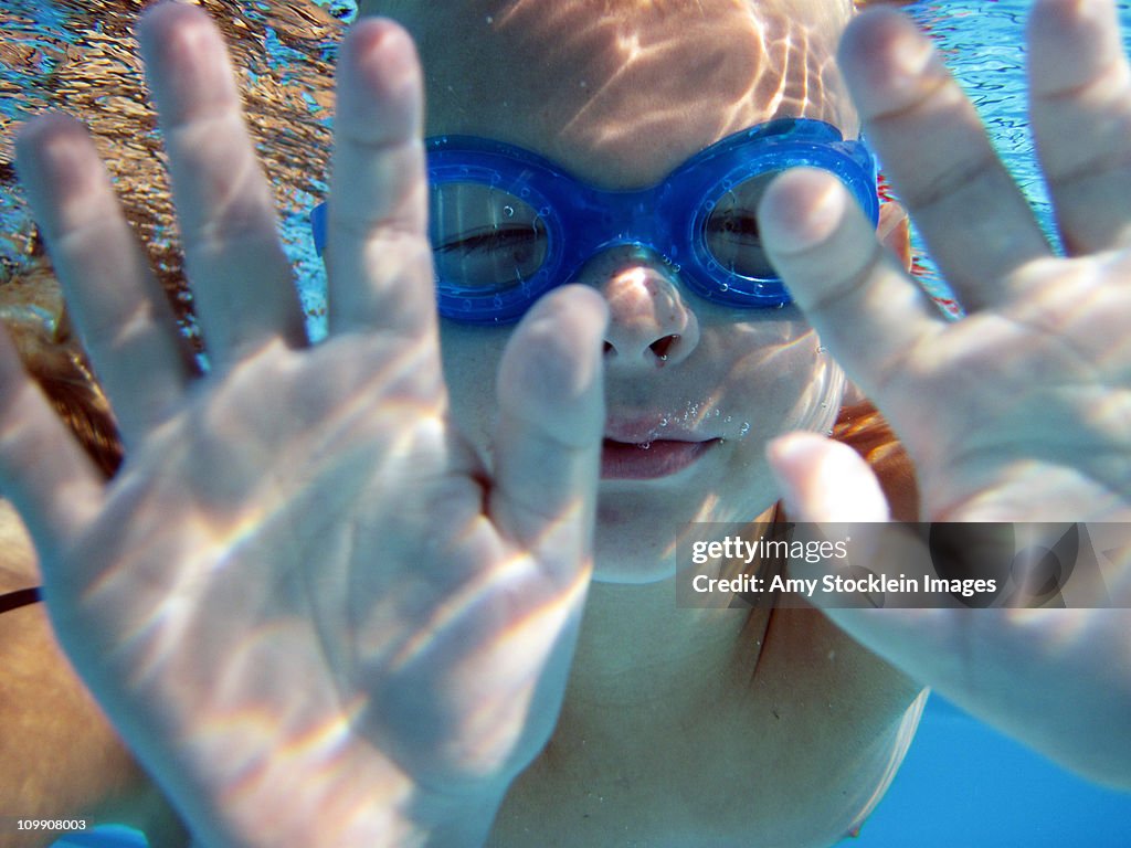 Underwater Boy with Goggles