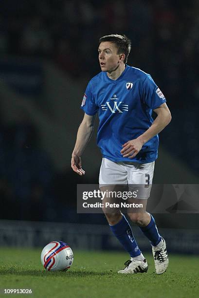 Gregor Robertson of Chesterfield in action during the npower League Two match between Chesterfield and Northampton Town at the B2net Stadium on March...