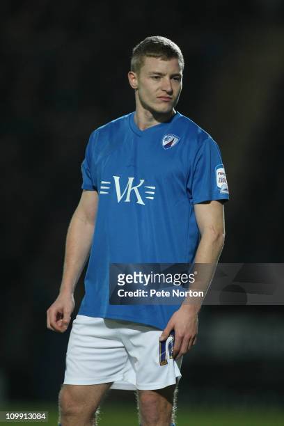 Scott Griffiths of Chesterfield in action during the npower League Two match between Chesterfield and Northampton Town at the B2net Stadium on March...