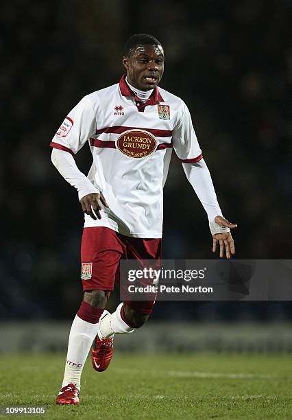 Nana Ofori-Twumsai of Northampton Town in action during the npower League Two match between Chesterfield and Northampton Town at the B2net Stadium on...