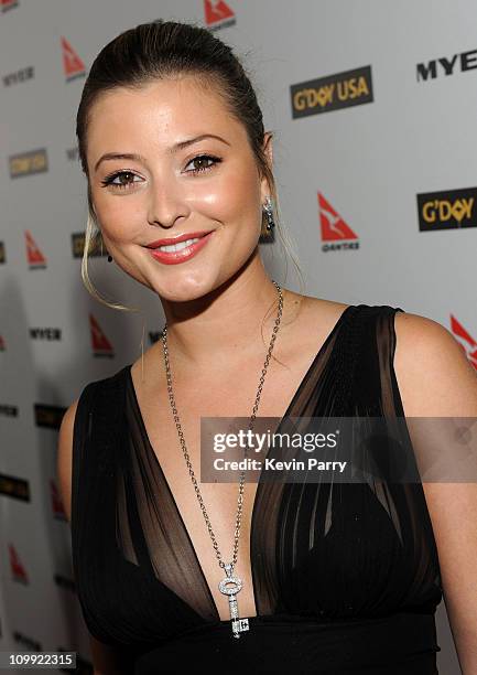 Actress Holly Valance attends the G'Day USA 2010 Black Tie gala at the Hollywood & Highland Center on January 16, 2010 in Hollywood, California.