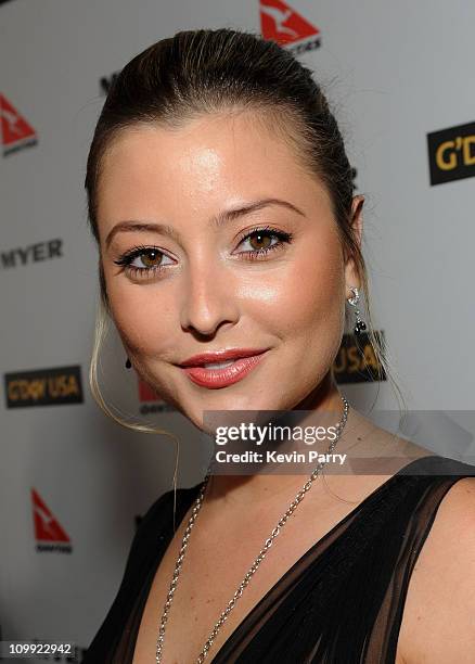 Actress Holly Valance attends the G'Day USA 2010 Black Tie gala at the Hollywood & Highland Center on January 16, 2010 in Hollywood, California.