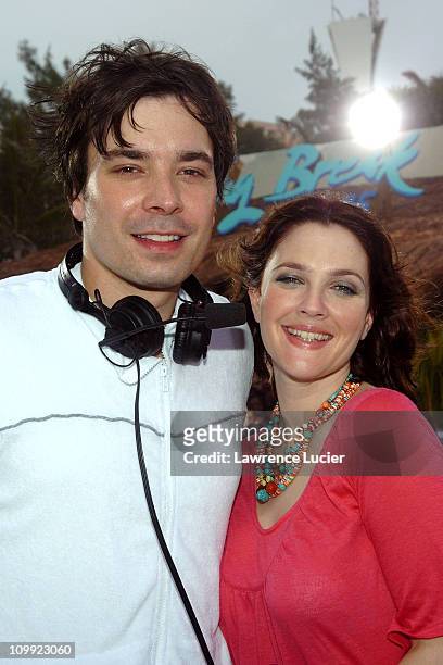 Jimmy Fallon and Drew Barrymore during MTV Spring Break 2005 - March 9, 2005 at The City in Cancun, Quintana Roo, Mexico.