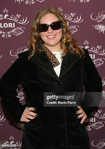 Actress Rebecca Field attends The Belvedere Luxury Lounge in honor of the 80th Academy Awards featuring the Ilori Luxury Sunglass Suite, held at the...