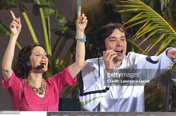 Drew Barrymore and Jimmy Fallon during MTV Spring Break 2005 - March 9, 2005 at The City in Cancun, Quintana Roo, Mexico.