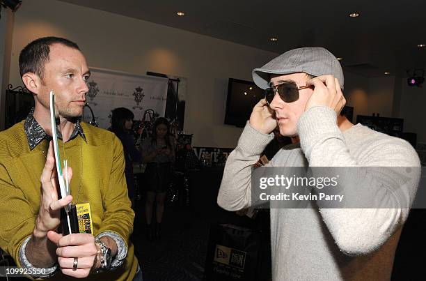 Actor Alex Frost poses in Gucci 1906S sunglasses at the Solstice Sunglass Boutique and Safilo USA at The American Music Awards on November 22, 2009...