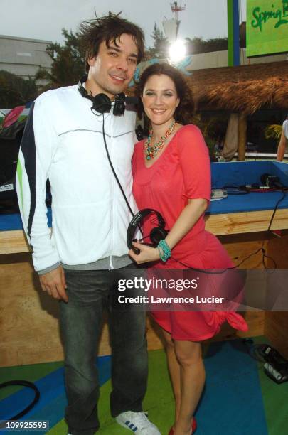 Jimmy Fallon and Drew Barrymore during MTV Spring Break 2005 - March 9, 2005 at The City in Cancun, Quintana Roo, Mexico.