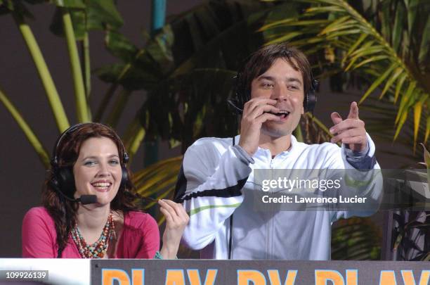 Drew Barrymore and Jimmy Fallon during MTV Spring Break 2005 - March 9, 2005 at The City in Cancun, Quintana Roo, Mexico.