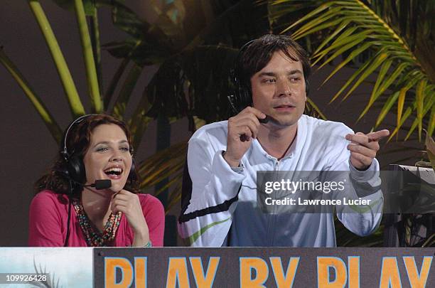 Drew Barrymore and Jimmy Fallon during MTV Spring Break 2005 - March 9, 2005 at The City in Cancun, Quintana Roo, Mexico.