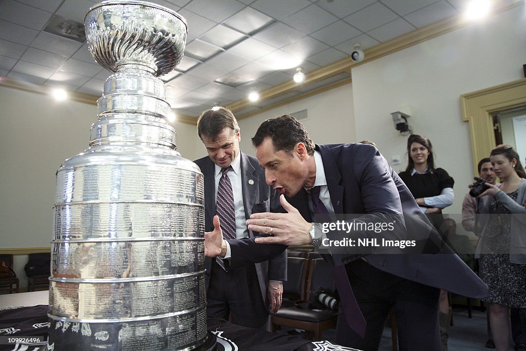 Members Of The Congressional Hockey Caucus Visit Capitol Hill