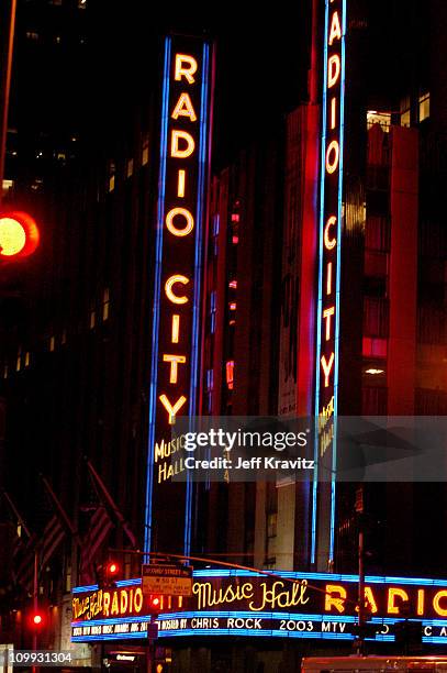 Radio City Music Hall during 2003 MTV Video Music Awards - Rehearsals Day Two at Rockefeller Plaza and Radio City Music Hall in New York City, New...