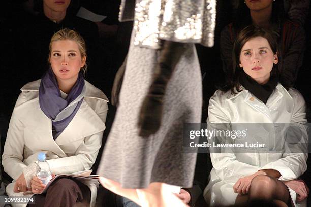 Ivanka Trump and Michele Hicks during Olympus Fashion Week Fall 2004 - Behnaz Sarafpour at Bryant Park in New York City, New York, United States.