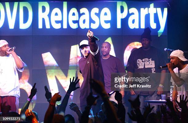 Eminem and D12 during Unversal 8 Mile DVD Release Party Media Hand Out at Saint Andrew's in Detroit, MI, United States.