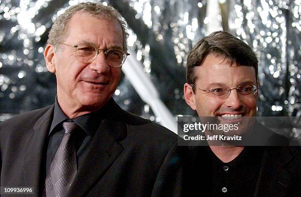 Sydney Pollack and Robert Osher during Cold Mountain - Los Angeles Premiere at Mann National Theater in Los Angeles, California, United States.