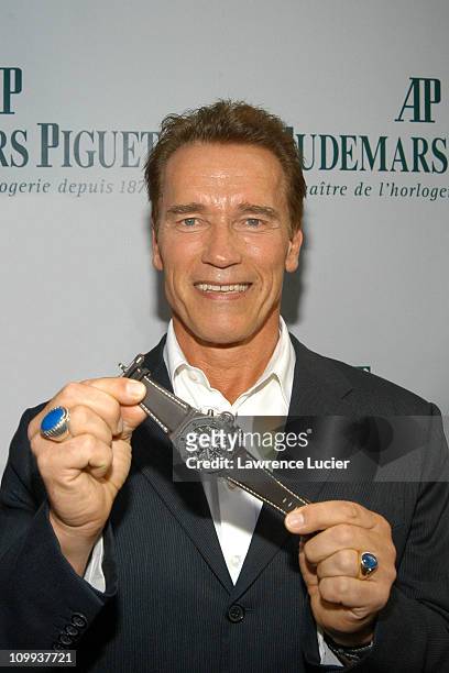 Arnold Schwarzenegger during Arnold Schwarzenegger Hosts the Grand Opening of the Audemars Piguet US Flagship Boutique and Auction Of Limited Edition...