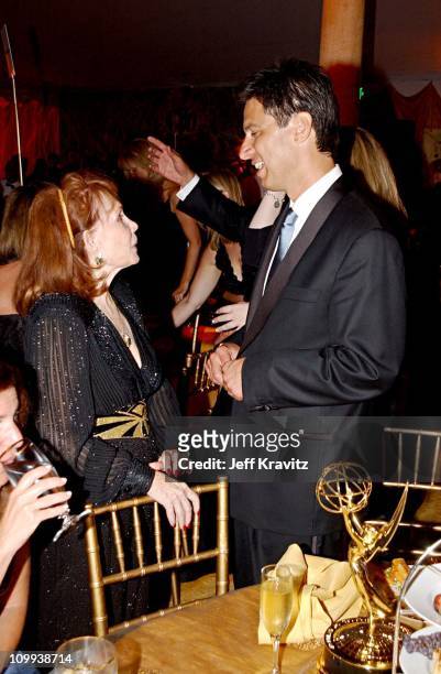 Katherine Helmond & Ray Romano during The 54th Annual Primetime Emmy Awards - HBO Post Party at Spago's in Los Angeles, California, United States.