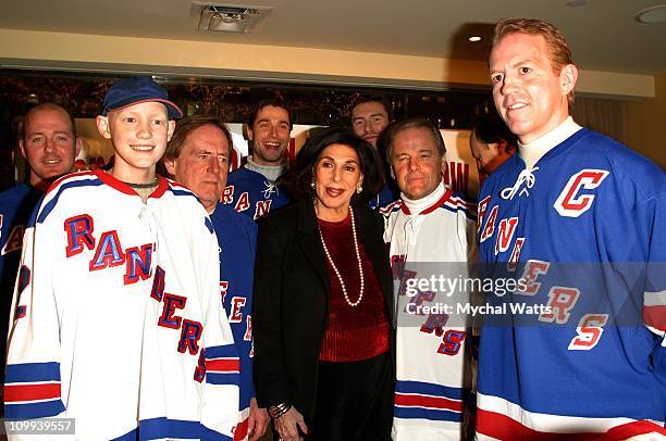 Jay Burnett, Vivian Harris, Rod Gilbert and Brian Leetch