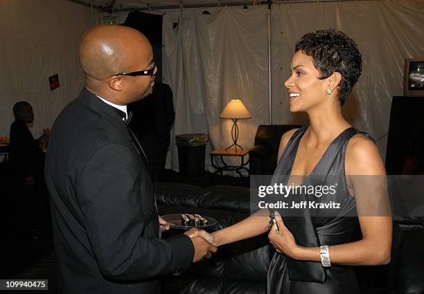 Todd Bridges and Halle Berry during The TV Land Awards -- Backstage at Hollywood Palladium in Hollywood, CA, United States.