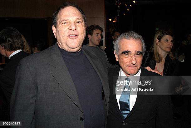 Harvey Weinstein and Martin Scorsese during Miramax Films Gangs of New York at Directors Guild of America Theater in Hollywood, CA, United States.