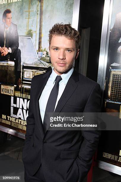 Ryan Phillippe at Liongate Premiere of "The Lincoln Lawyer" at ArcLight Cinemas Cinerama Dome on March 10, 2011 in Hollywood, California.