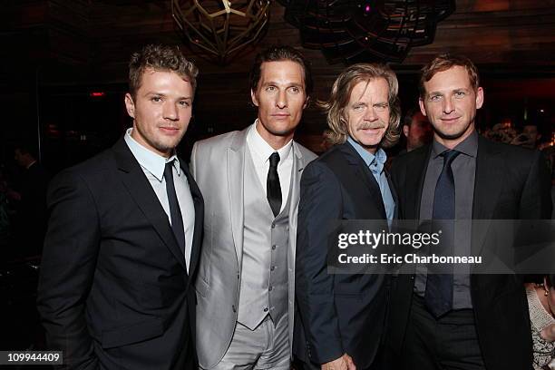 Ryan Phillipe, Matthew McConaughey, William H. Macy and Josh Lucas at Lionsgate Premiere of "The Lincoln Lawyer" at ArcLight Cinemas Cinerama Dome on...
