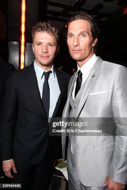Ryan Phillipe and Matthew McConaughey at Lionsgate Premiere of "The Lincoln Lawyer" at ArcLight Cinemas Cinerama Dome on March 10, 2011 in Hollywood,...
