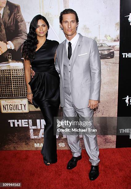 Camila Alves and Matthew McConaughey arrive at a special screening of "The Lincoln Lawyer" held at ArcLight Hollywood on March 10, 2011 in Hollywood,...
