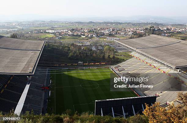 General view of the Estadio Municipal de Braga on March 10, 2011 in Braga, Portugal.