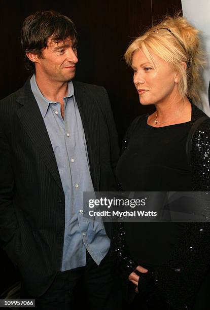 Hugh Jackman and wife Deborra-Lee Furness during Jackson Hole Film Festival and Rosemount Estate Screening and Cocktail at Bryant Park Hotel in New...