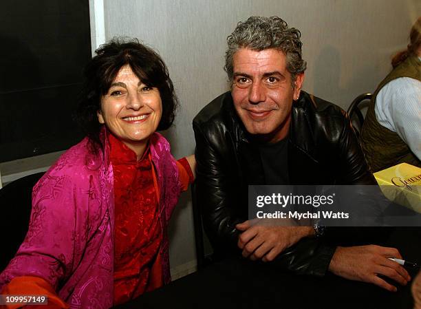 Ruth Reichl and Chef Anthony Bourdain during The Gourmet Institute Weekend at Gourmet Magazine Headquarters at The Gourmet Institute in New York...