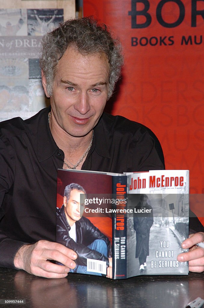 John McEnroe Signs His Book You Cannot Be Serious at Borders in New York City