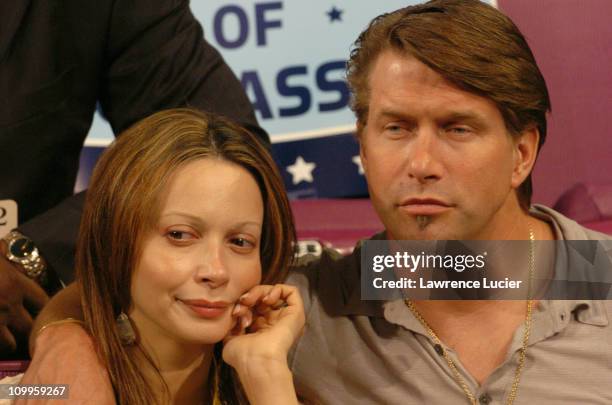 Kennya Deodato and Stephen Baldwin during 2004 Republican National Convention - Day 2 - Inside at Madison Square Garden in New York City, New York,...