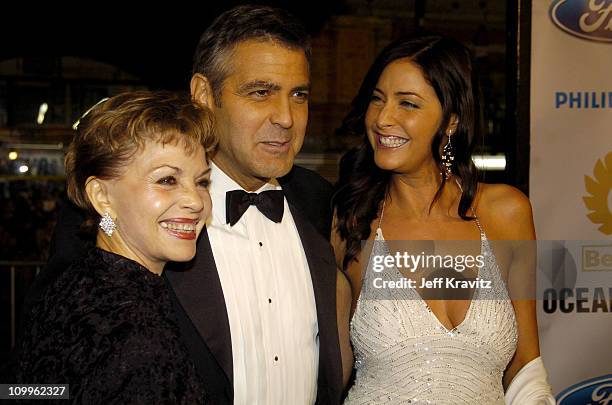 Nina Warren Clooney, George Clooney and Lisa Snowdon