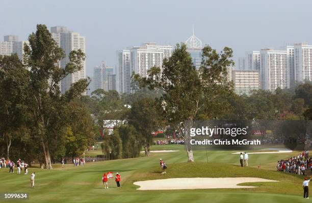 General view of hole 3 during the final round of the Omega Hong Kong Open Golf Tournament held at the Hong Kong Golf Club, in Fanling, Hong Kong....
