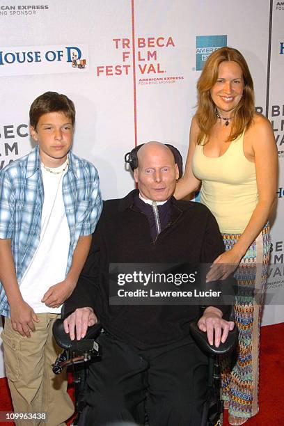 Will Reeve, Christopher Reeve and Dana Reeve during 3rd Annual Tribeca Film Festival - House of D Premiere at Tribeca Performing Arts Center in New...