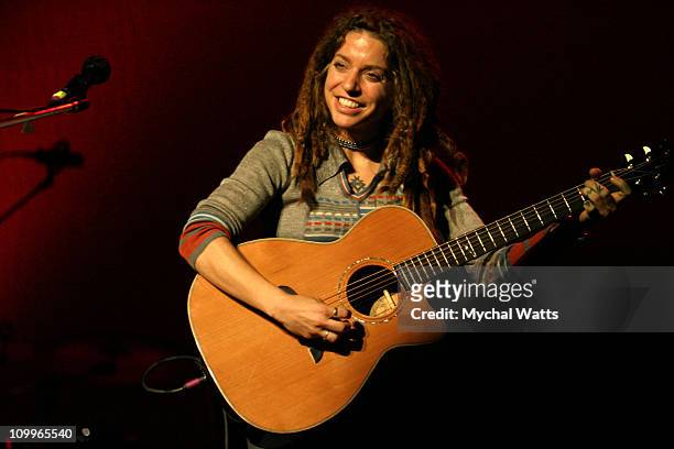 Ani DiFranco during Planned Parenthood Stand Up for Choice Extravaganza at Warner Theater in Washington D.C., New York, United States.