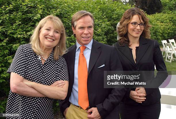Teri Garr, Tommy Hilfiger and Tina Fey during Tommy Hilfiger Corporate Foundation's Fourth Annual All-American Golf Classic at Montammy Golf Club in...