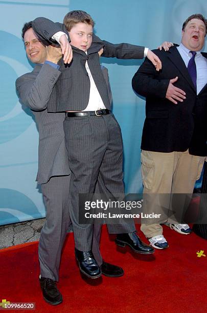 Diedrich Bader, Spencer Breslin and John Goodman during CBS Primetime 2004-2005 UpFront - Party at Tavern on the Green in New York City, New York,...