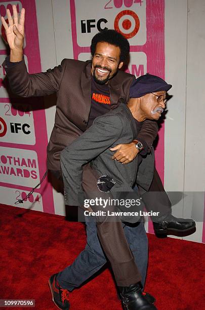 Mario Van Peebles and Melvin Van Peebles during 14th Annual Gotham Awards Gala at Pier 60 in New York City, New York, United States.