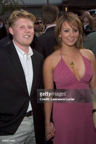 Andrew Giuliani and Sarah Hughes during The Island New York City Premiere at Ziegfeld in New York City, New York, United States.